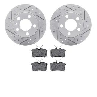 R1 Concepts WBSN1-74026 Brake Rotors - Carbon Coated - D/S W/ Perf Sport Pads